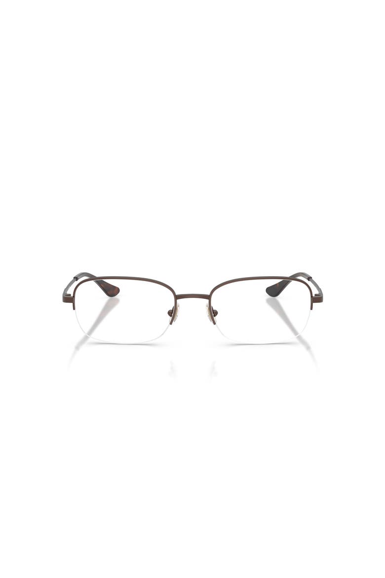 54mm Rectangle optical glasses, Alternate, color, Brown
