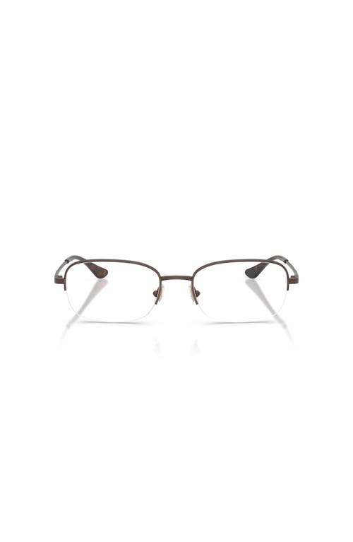 Brooks Brothers 54mm Rectangle Optical Glasses In Brown