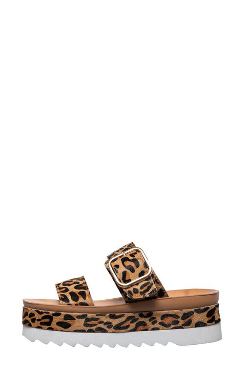Antelope Afra Faux Fur Platform Slide Sandal In Brown