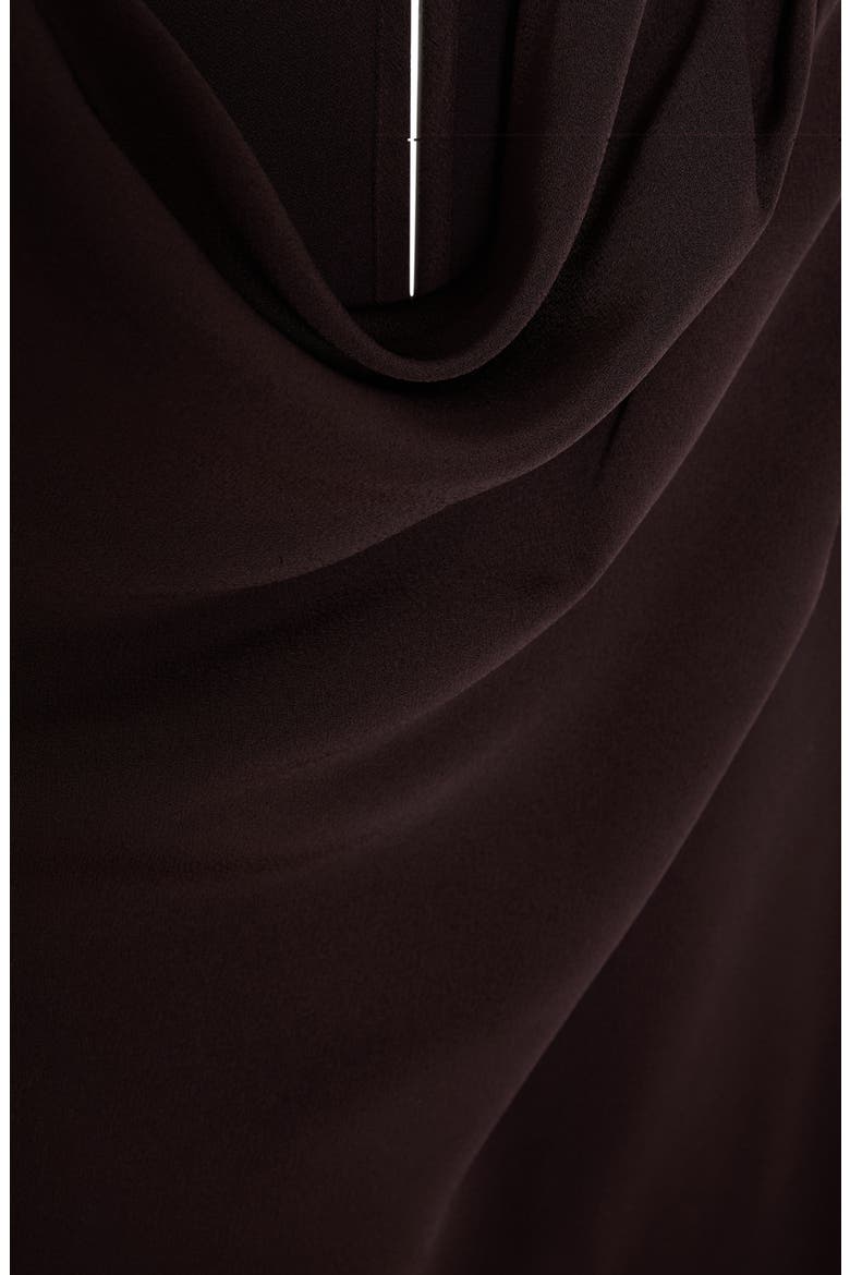 Wrenley Cowl Neck Minidress, Alternate, color, CHOCOLATE BROWN