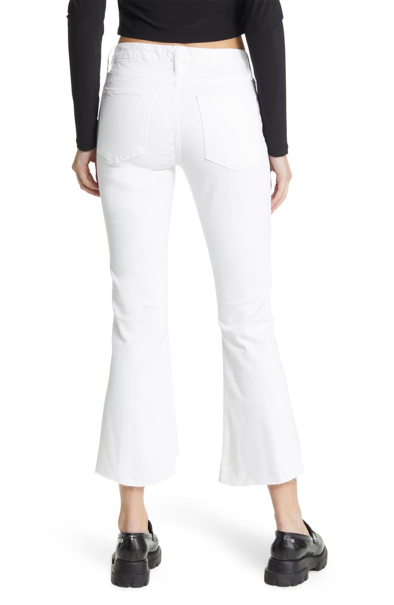 FRAME Le Crop Mini Boot Stagger Raw Hem Crop Bootcut Jeans, Alternate, color, 