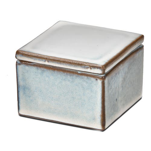 Tag White Decorative Stoneware Box For Summer Home Decor In Multi