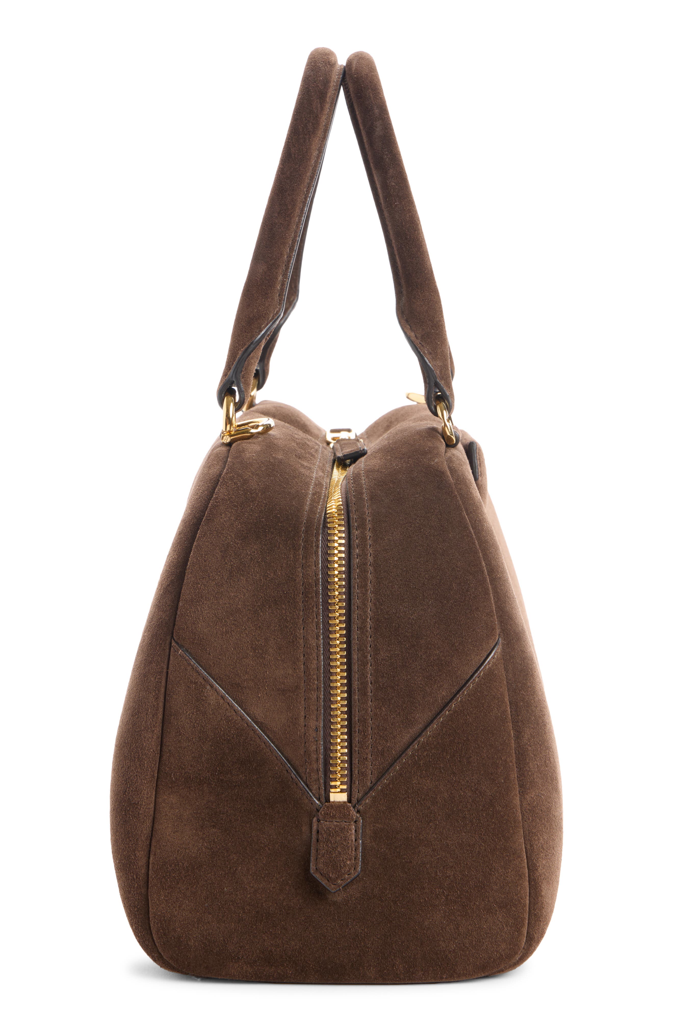Givenchy Medium Antigona Soft Suede East/West Satchel, Alternate, color, Ebony Brown