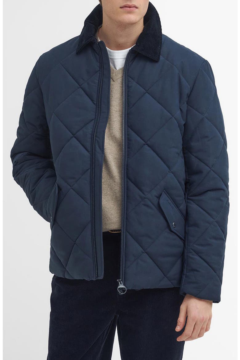 City Chelsea Quilted Jacket, Main, color, NAVY