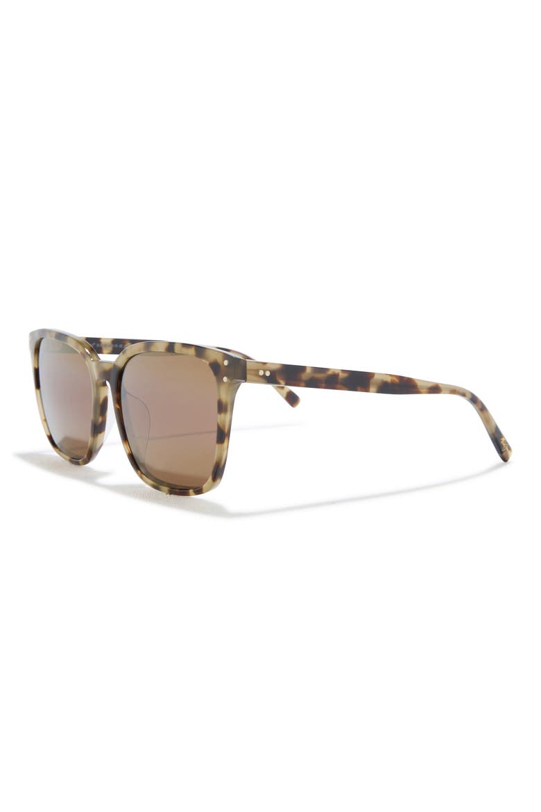 54mm Square Sunglasses, Alternate, color, OLIVE TORTOISE BRONZE