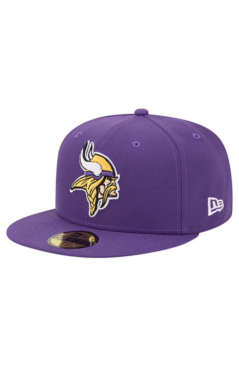New Era Men's New Era  Purple Minnesota Vikings Group Chat 59FIFTY Fitted Hat, Alternate, color, Purple