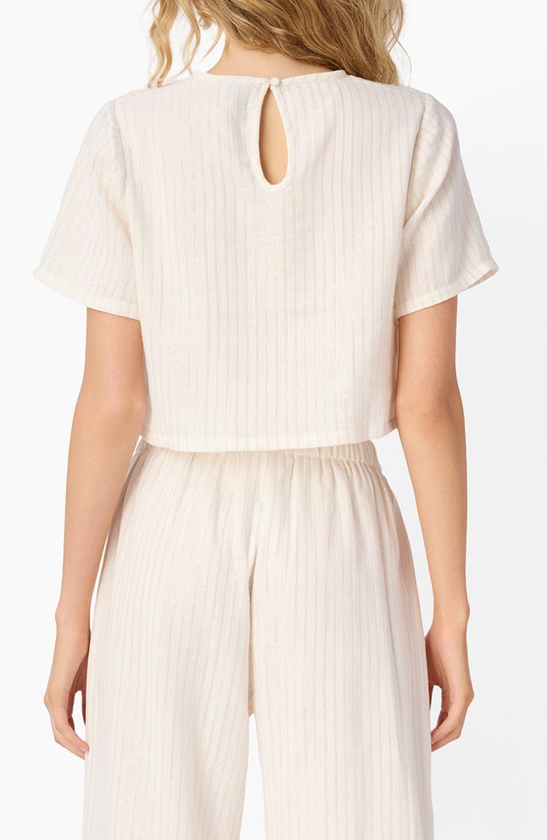 CAMI NYC Mica Metallic Stripe Crop Top, Alternate, color, Ceramic