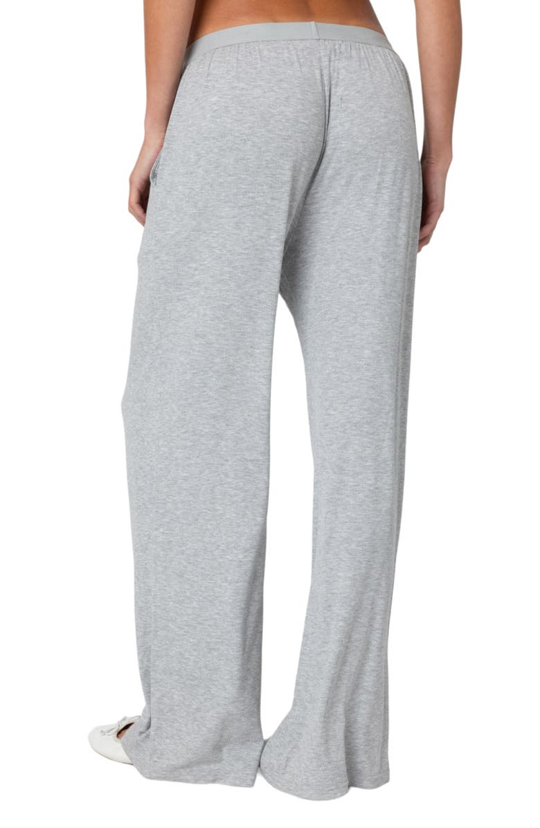 EDIKTED Heather Mélange Lounge Pants, Alternate, color, Gray-Melange