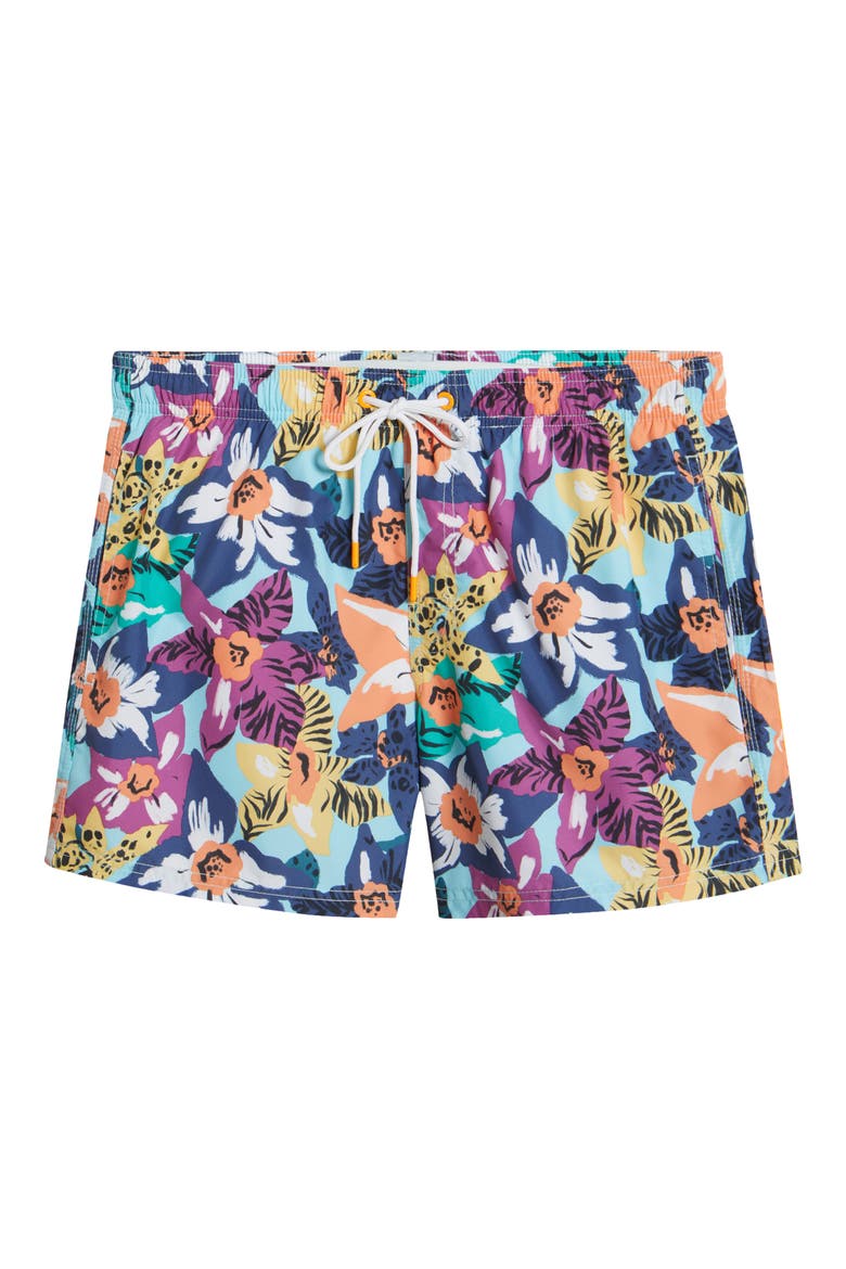 Floral Board Shorts, Alternate, color, BLUE MULTI