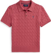 Polo Ralph Lauren Kids' Cable Short Sleeve Cotton Sweater