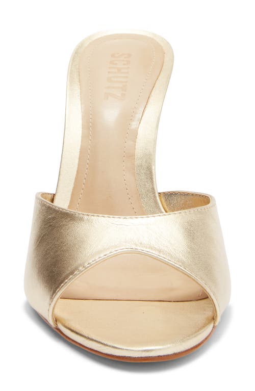 Schutz Cloe Slide Sandal In Silver