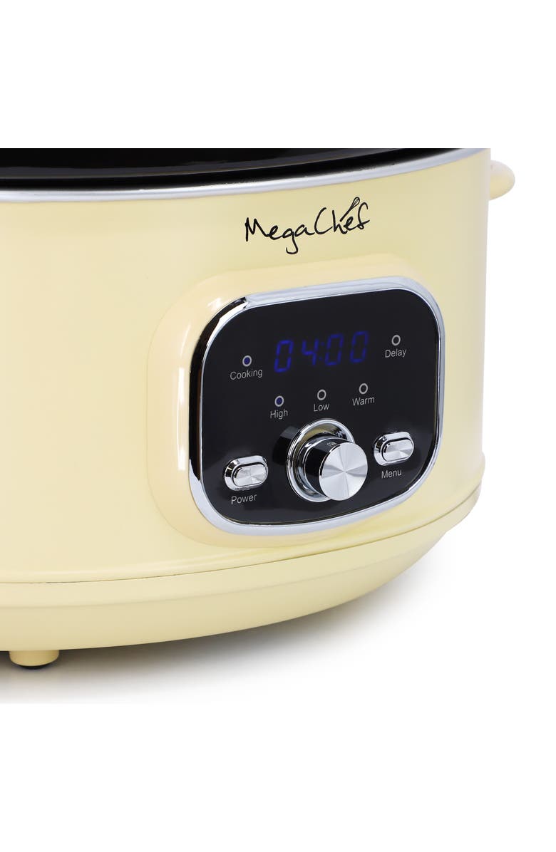 Megachef 3.7 Quart Electric Slow Cooker in Ivory, Alternate, color, White