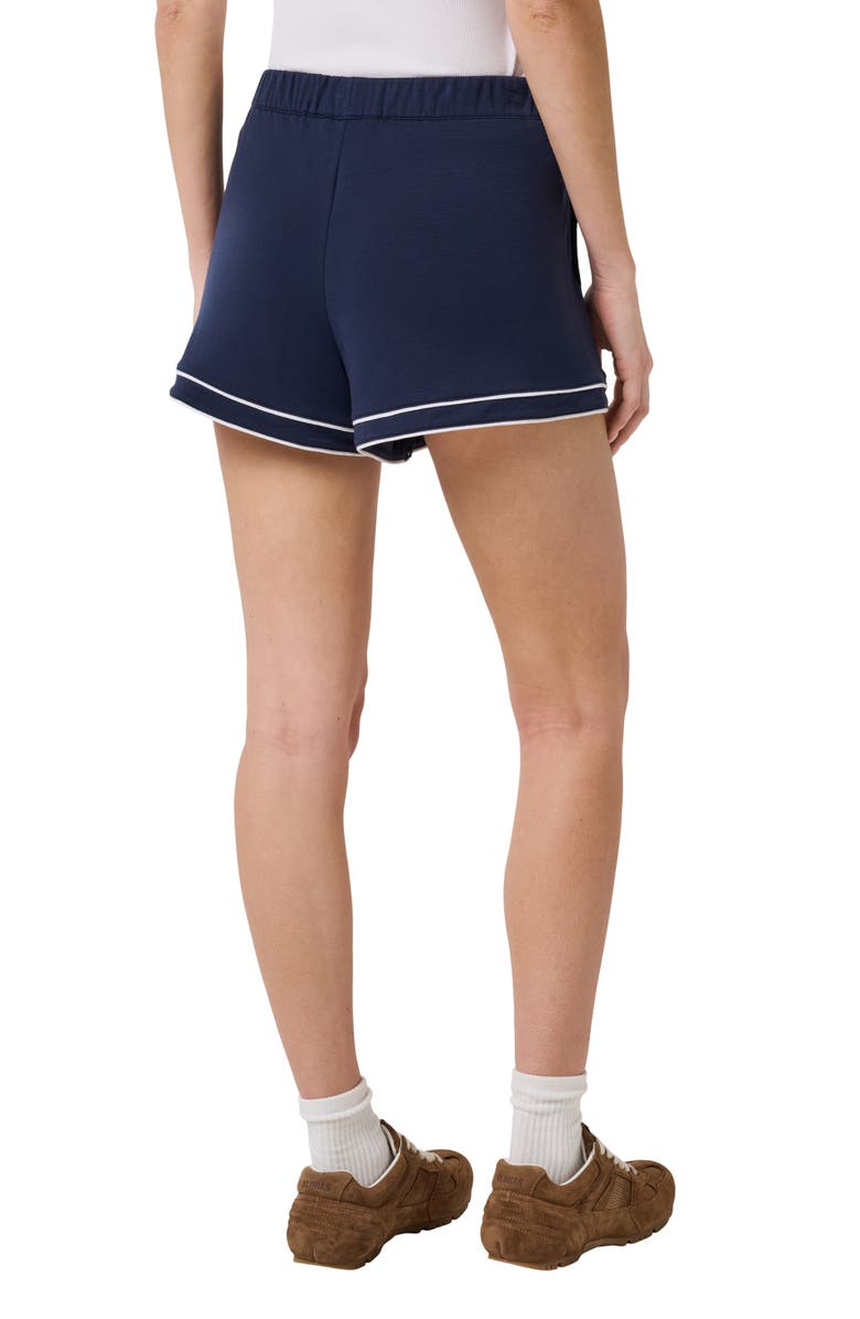 TravisMathew Cloud Terry Varsity Shorts, Alternate, color, Navy Blazer
