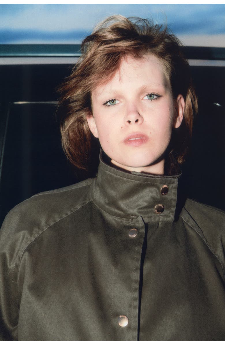 H&M Oversized Cargo Jacket, Alternate, color, Dark Khaki Green