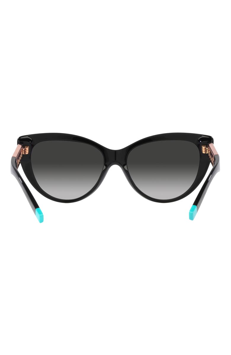 Tiffany & Co. 56mm Gradient Cat Eye Sunglasses, Alternate, color, Black