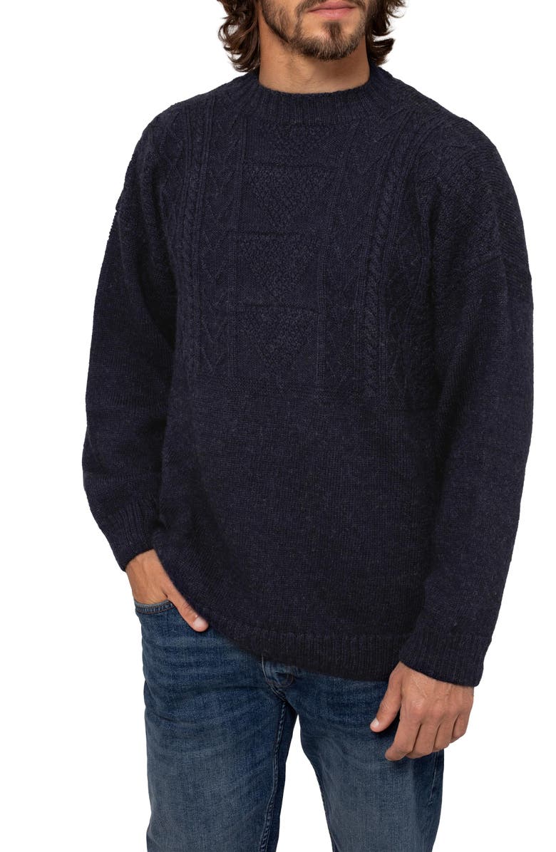 Celtic
Co. British Wool Gansey Sweater, Alternate, color, Dark Navy