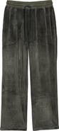 Daniel Buchler Angled Stripe Velour Pajama Pants
