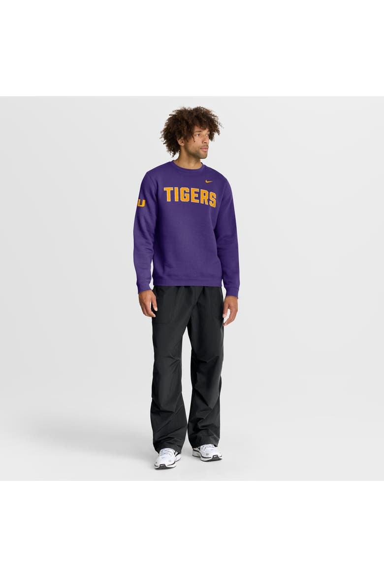 Men's Nike Purple LSU Tigers 2026 Sideline Club Sweatshirt, Alternate, color, Purple