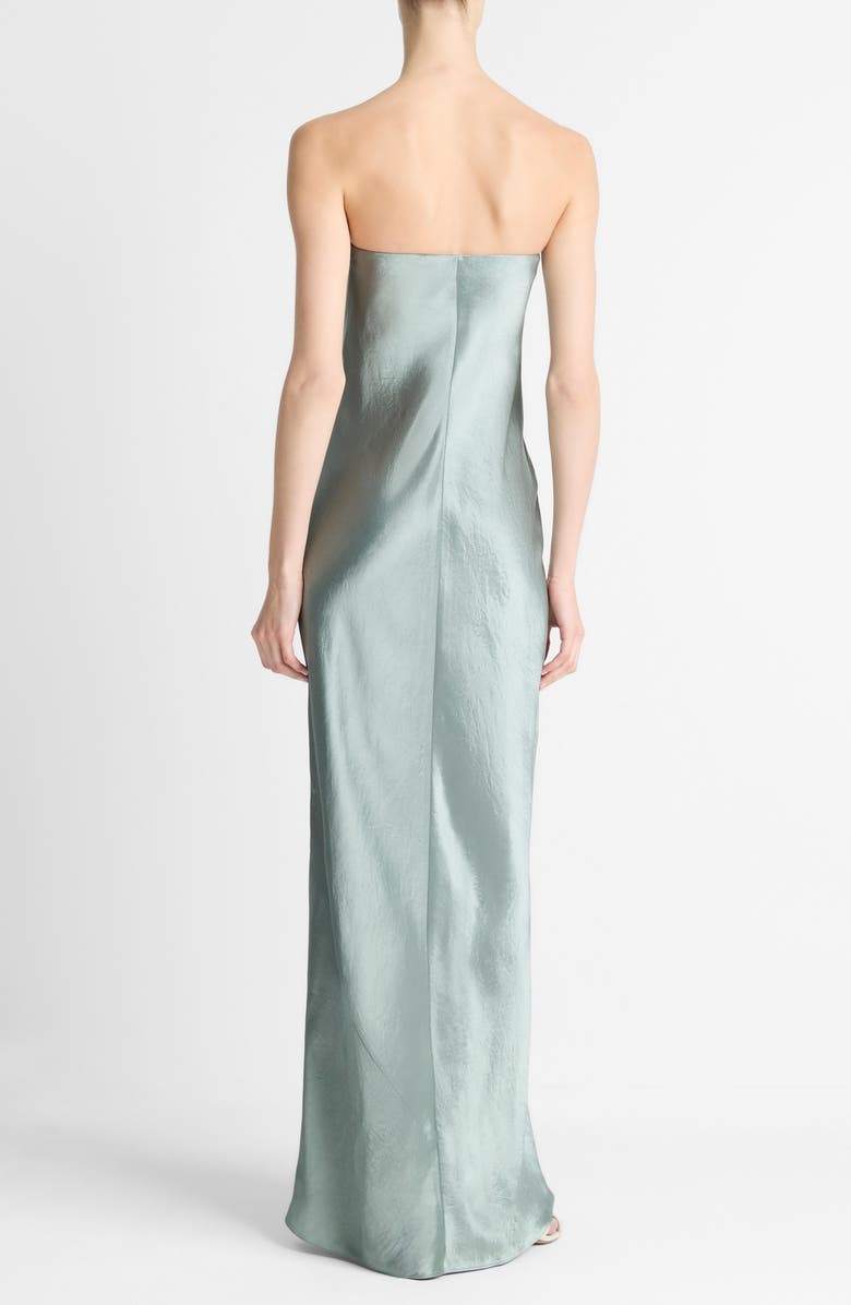 Vince Satin Strapless Gown, Alternate, color, Clay Sage
