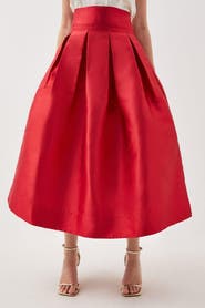 Karen Millen Twill Woven Prom Midi Skirt