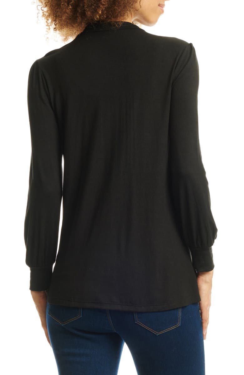 Everly Grey Sherry Maternity/Nursing Mock Neck Top, Alternate, color,