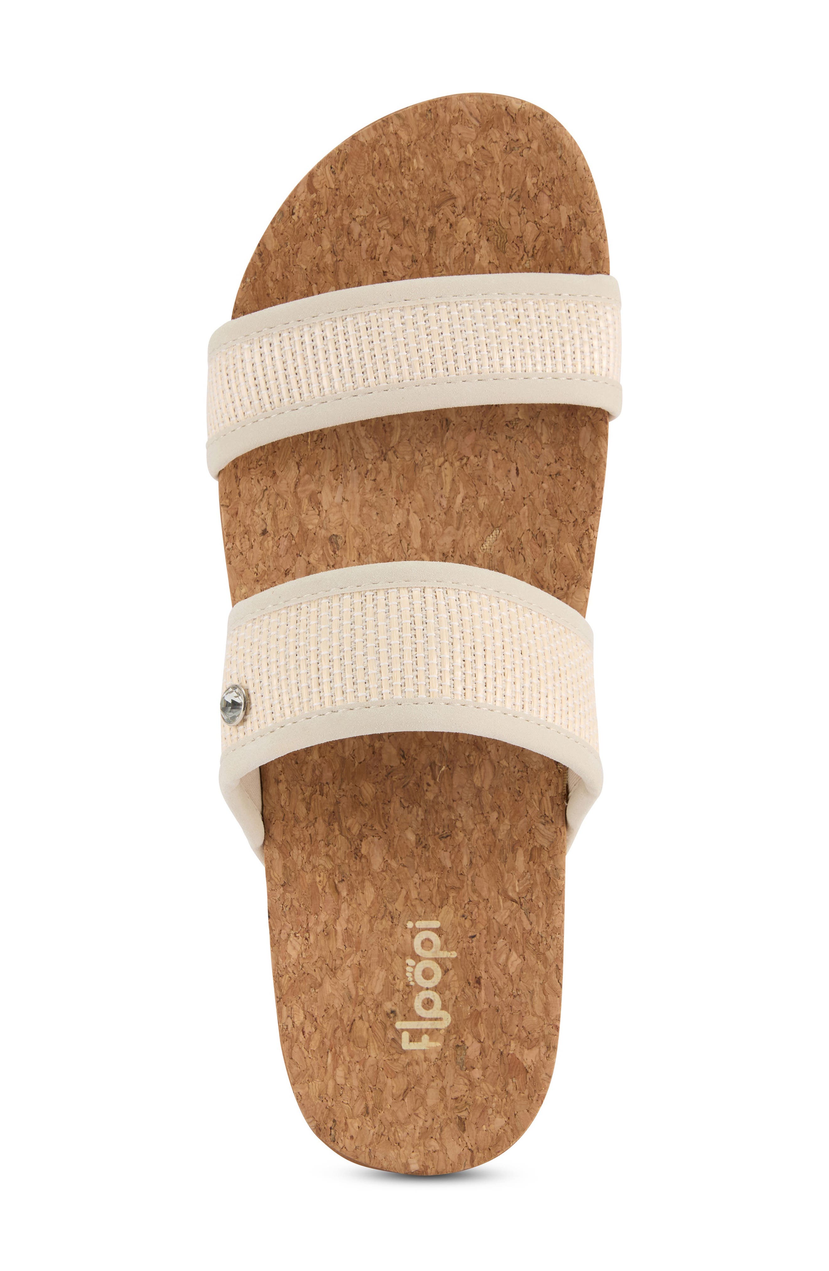 Knit Platform Slide Sandal, Alternate, color, BONE