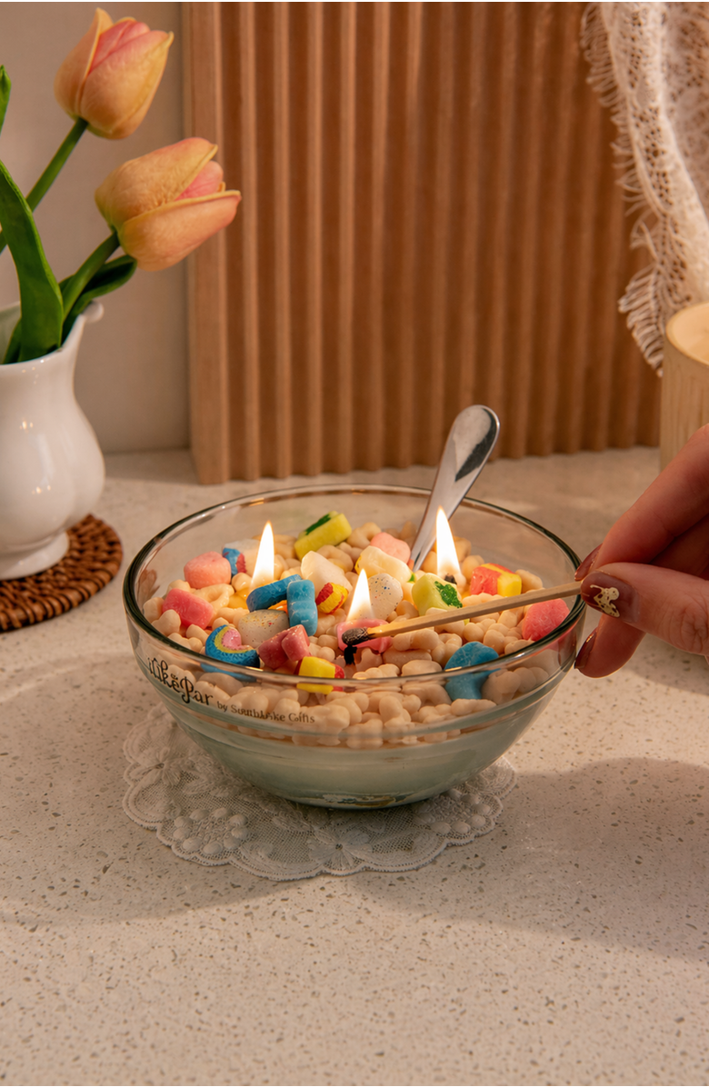 Southlake gifts Lucky Charms Cereal Candle 2.0, Alternate, color, Off-White / Multicolor