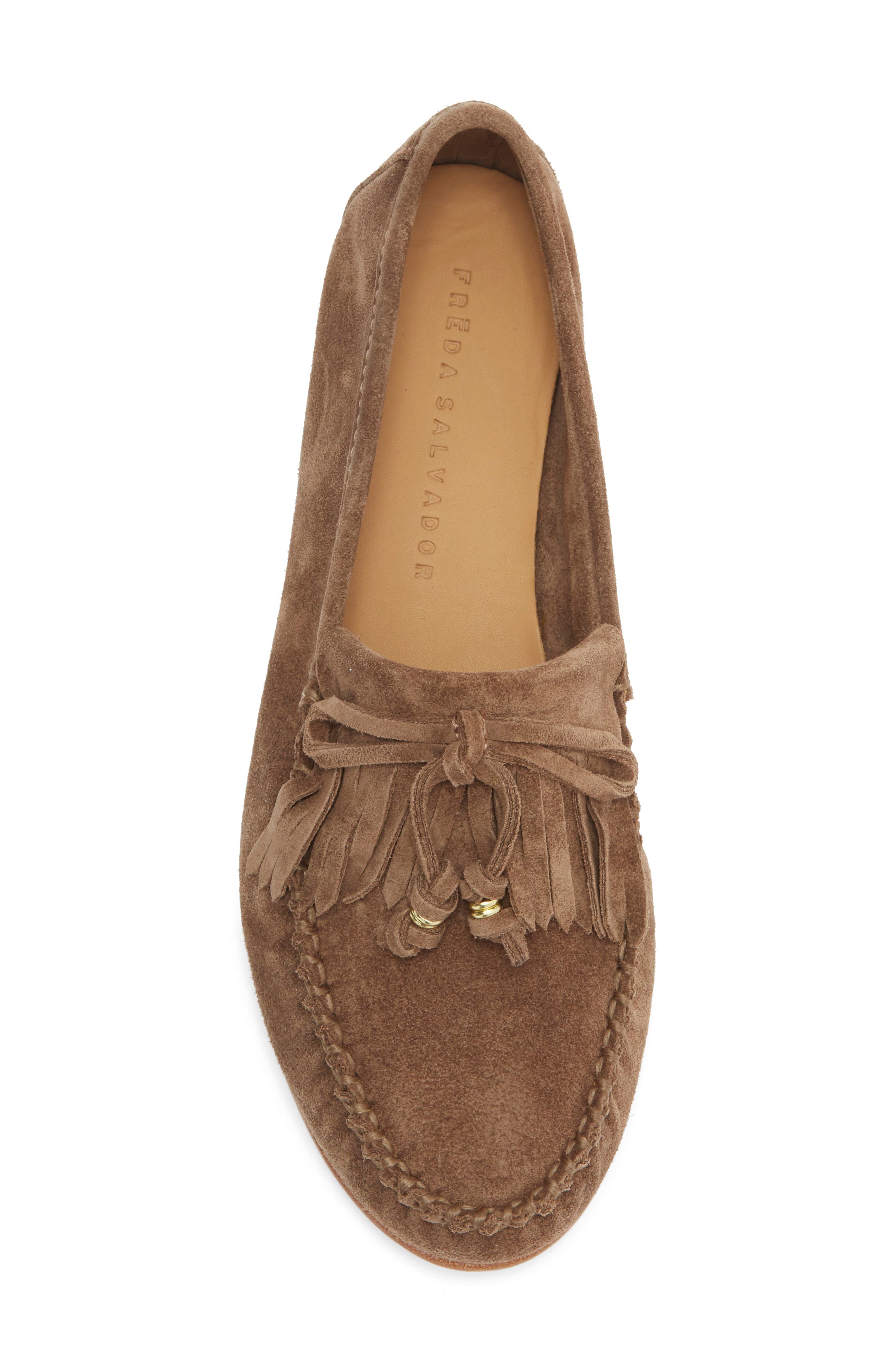Freda Salvador Celeste Driving Loafer, Alternate, color, Sesame Suede