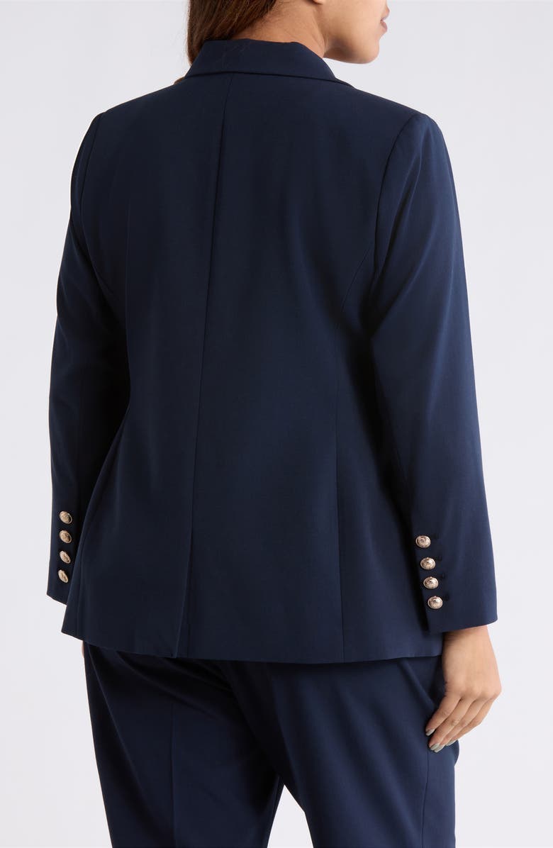 Tahari ASL One-Button Jacket, Alternate, color, New Navy