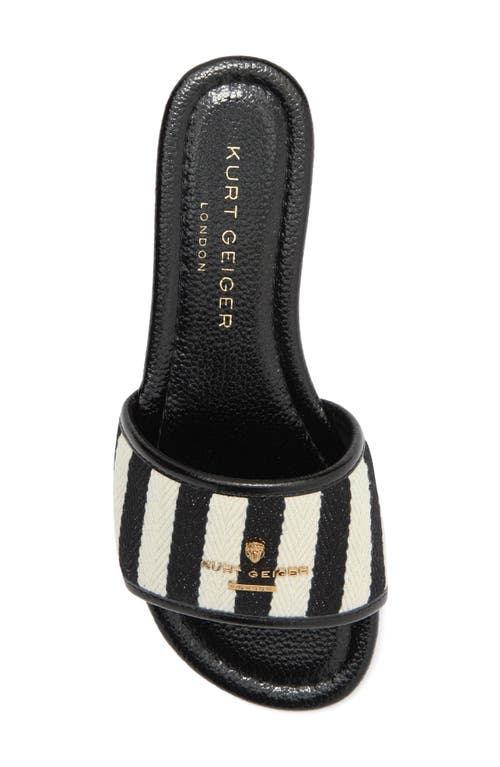 Kurt Geiger London Greenwich Slide Sandal In Charcoal
