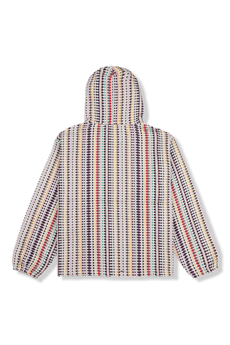 Stitch Stripe Cotton Jacquard Hoodie, Alternate, color, ECRU