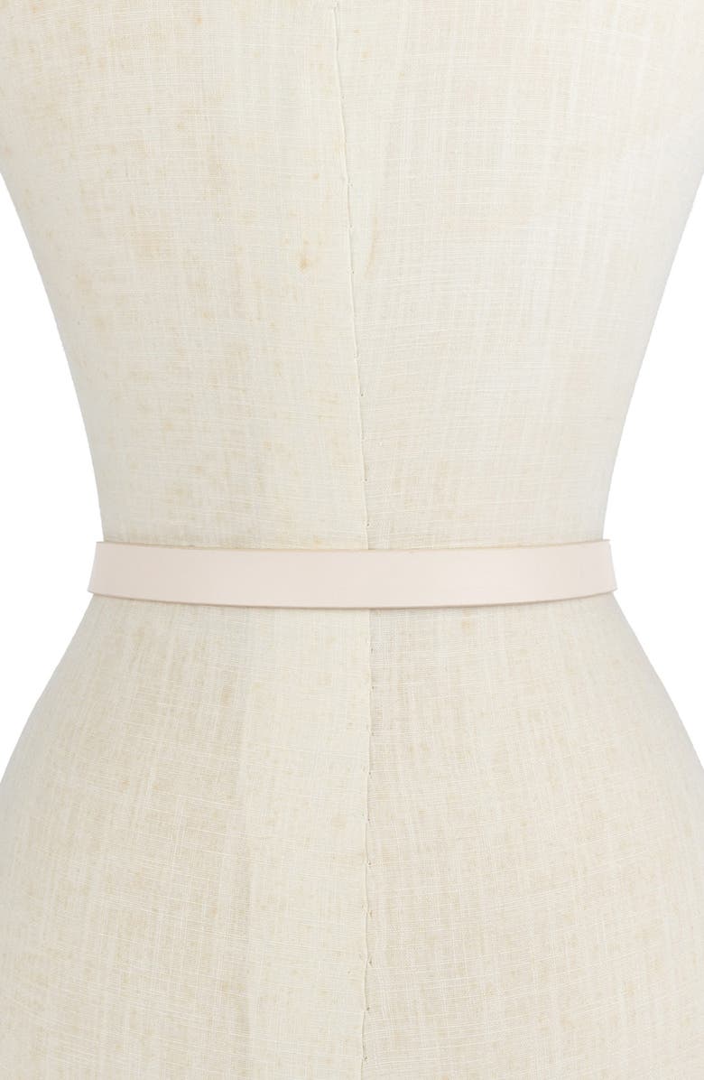 Kurt Geiger London Evil Eye Leather Belt, Alternate, color, Bone/Antique Brass