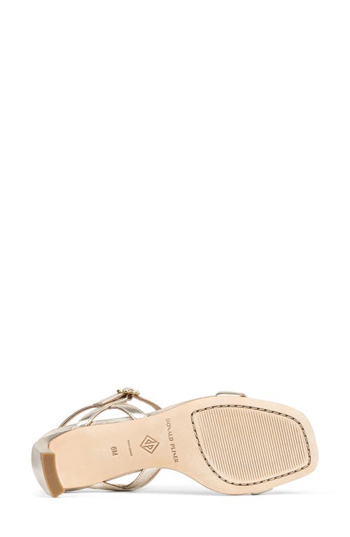 Donald Pliner Block Heel Sandal In Platinum