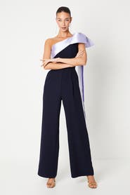 Coast Bow One Shoulder Wide Leg Jumpsuit