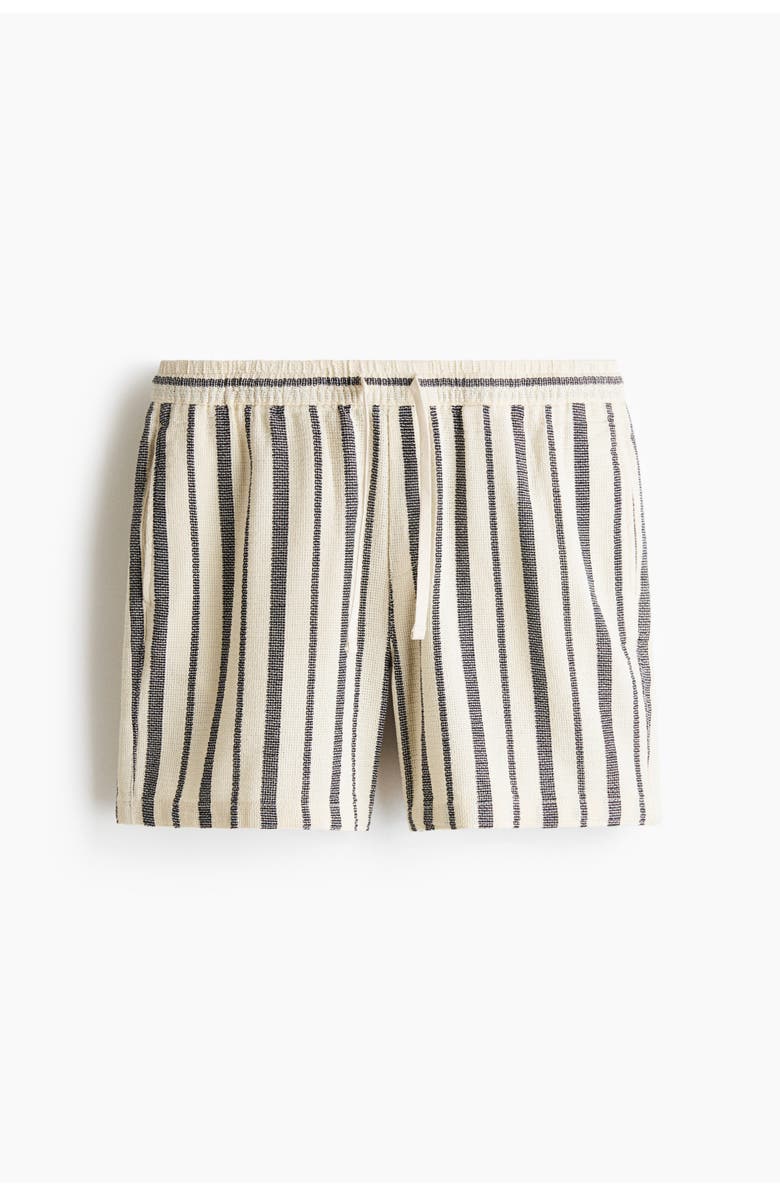 H&M Regular Fit Shorts, Main, color, Black/Striped