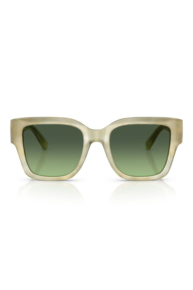 52mm Square Sunglasses, Main, color, GREEN MARBLE / GREEN GRADIENT