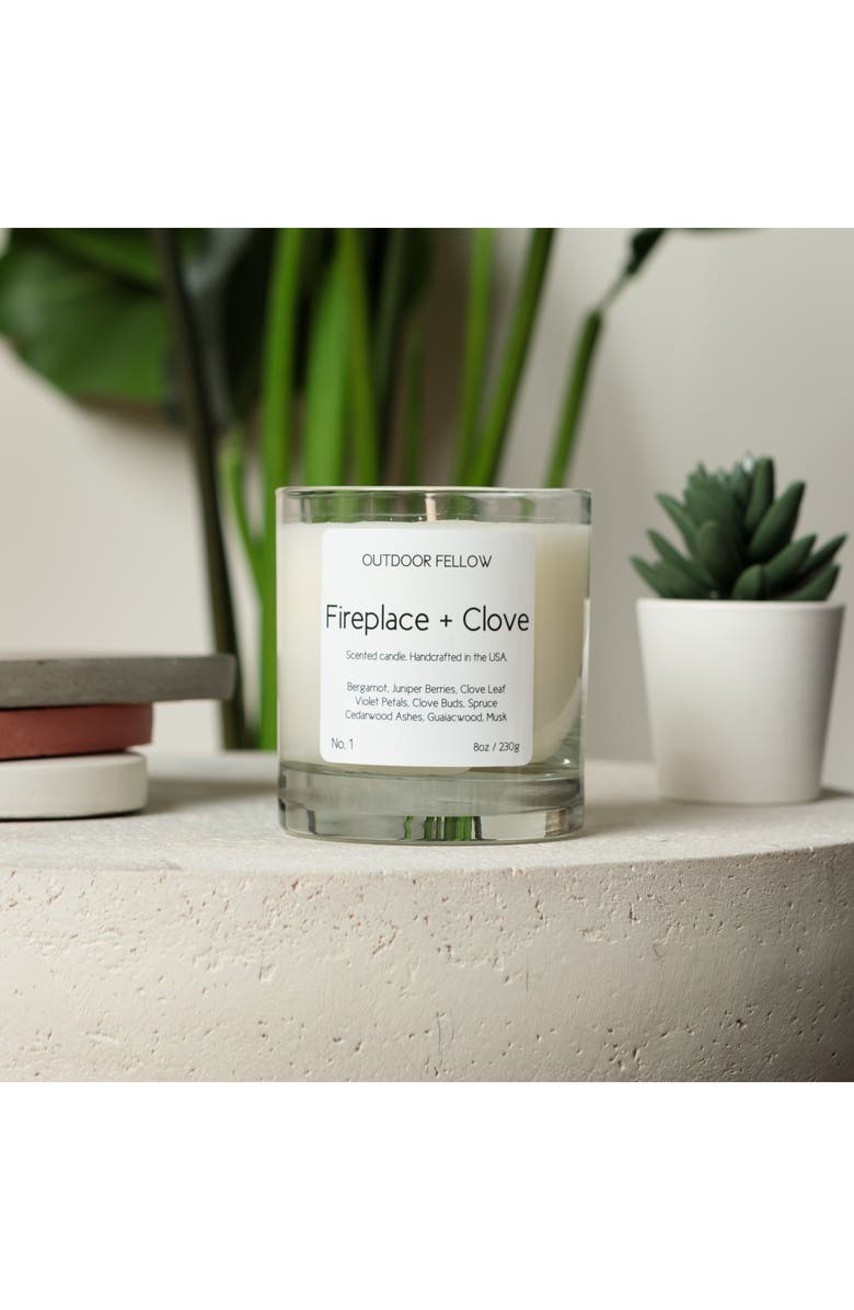 Outdoor Fellow No. 1 Fireplace + Clove Scented Candle, Alternate, color, 