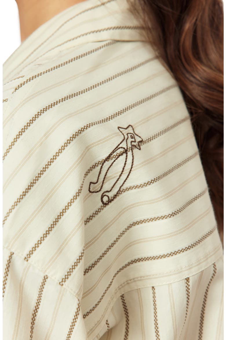 Embroidered Stripe Shirt, Alternate, color, HOT FUDGE STRIPE