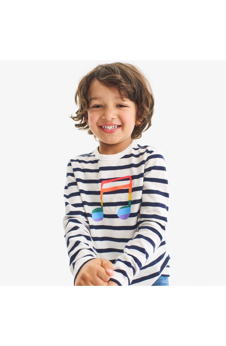 Primary Kids Long Sleeve Rainbow Music Tee, Alternate, color, 