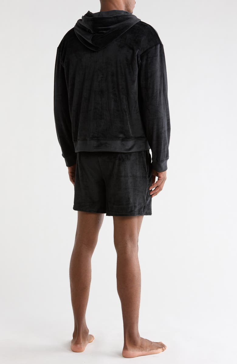 ENZOS INACTIVE WEAR Velour Short Pajamas, Alternate, color, Black