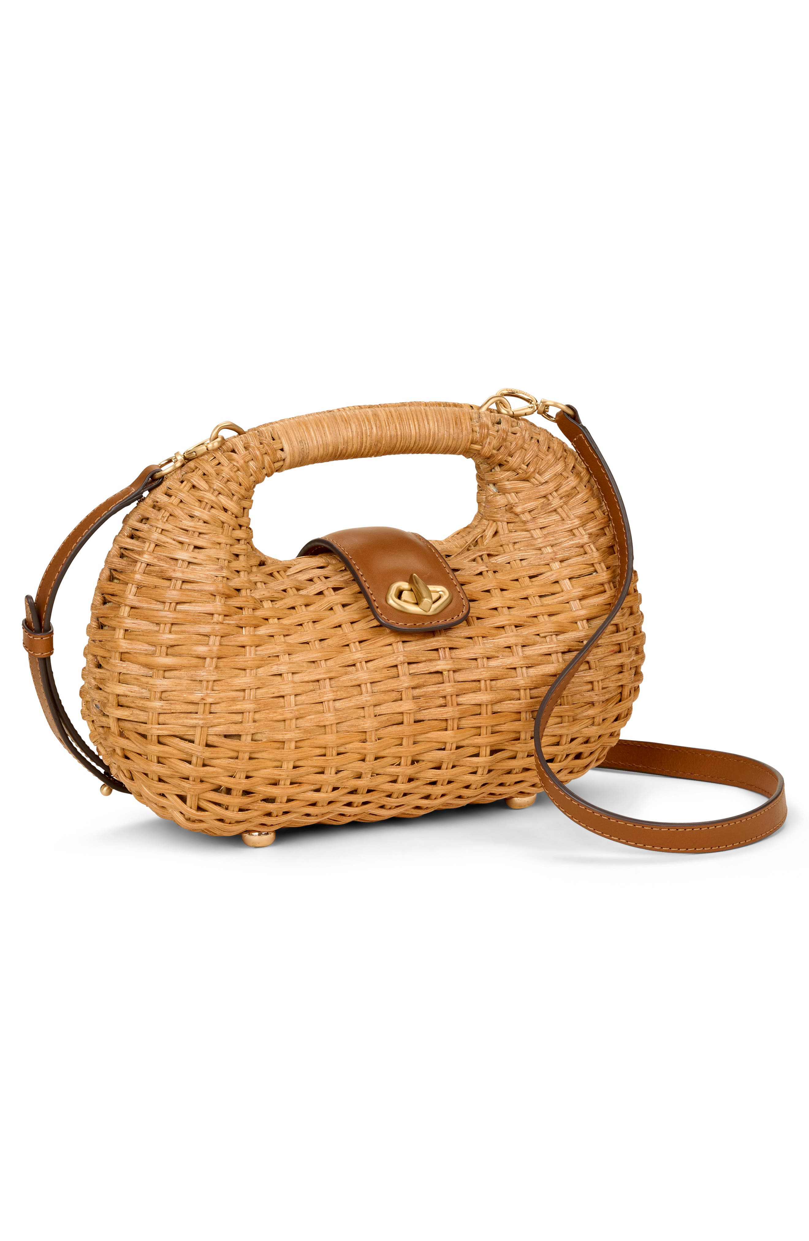 Cult Gaia Lydia Rattan Crossbody Bag, Alternate, color, 