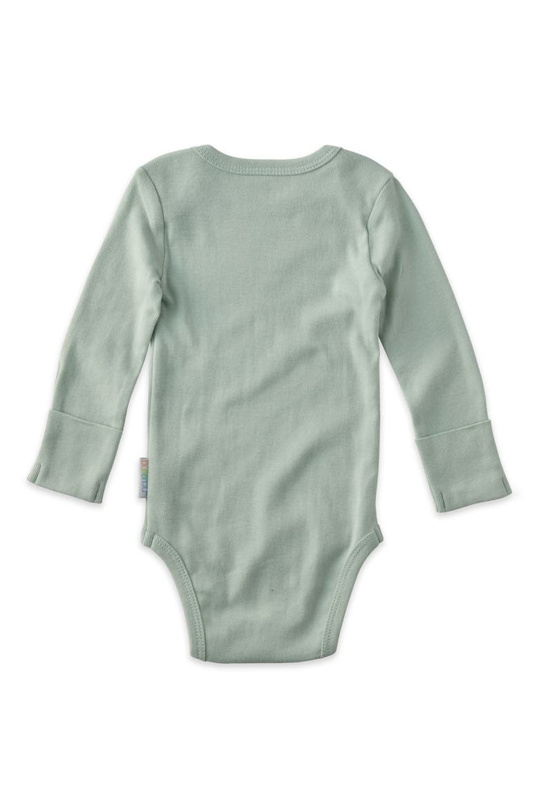 Blake Set of 5 Organic Cotton Bodysuits, Alternate, color, SEAFOAM