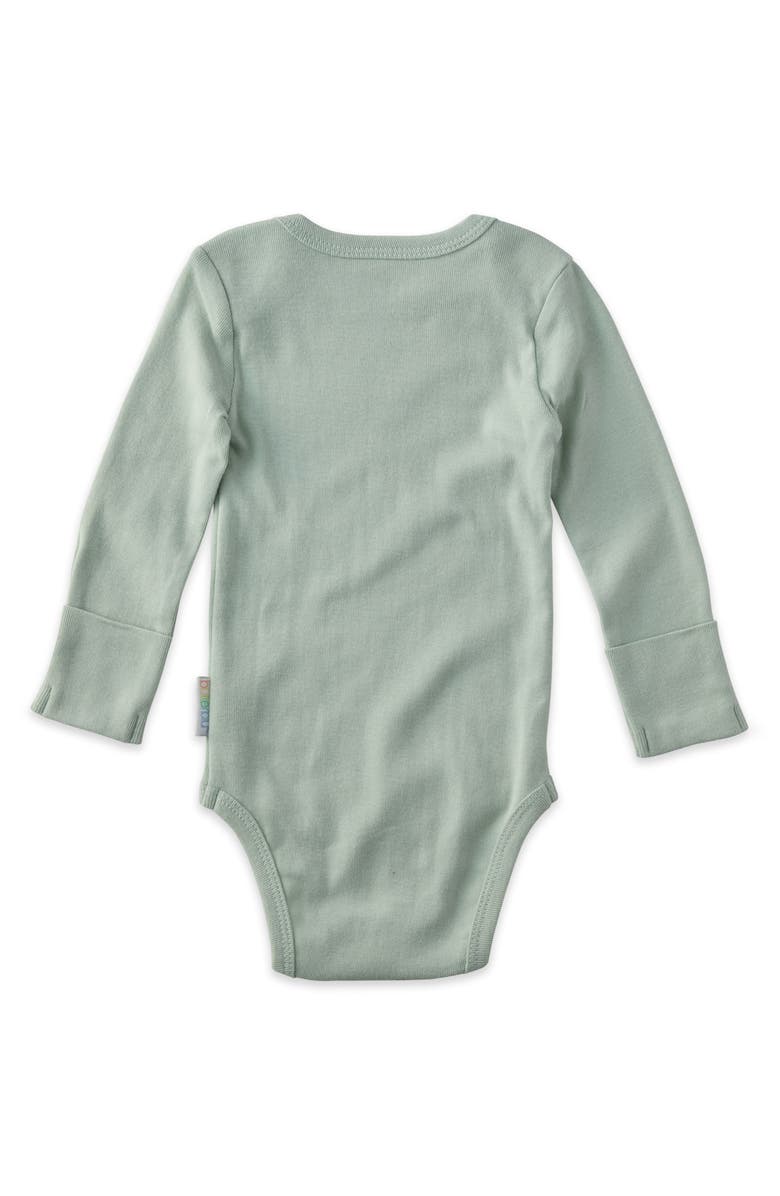 BUTTERBLU Blake Set of 5 Organic Cotton Bodysuits, Alternate, color, Seafoam