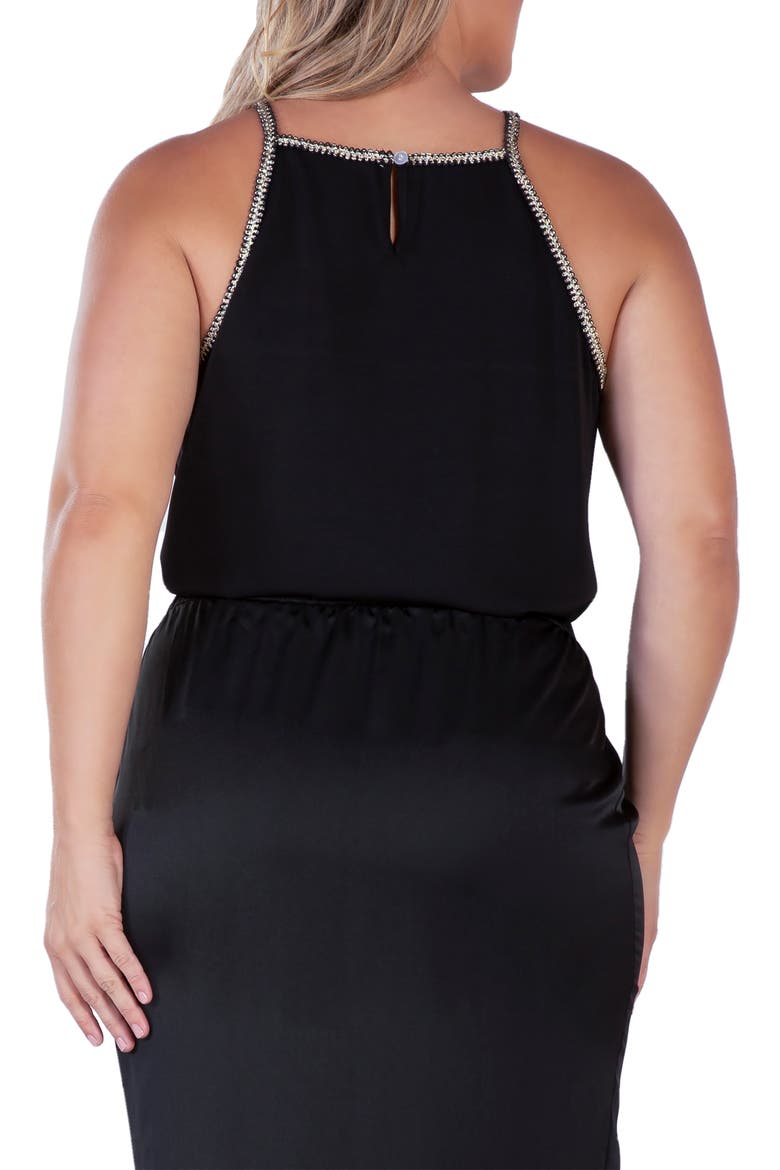 Metallic Trim Tank, Alternate, color, BLACK