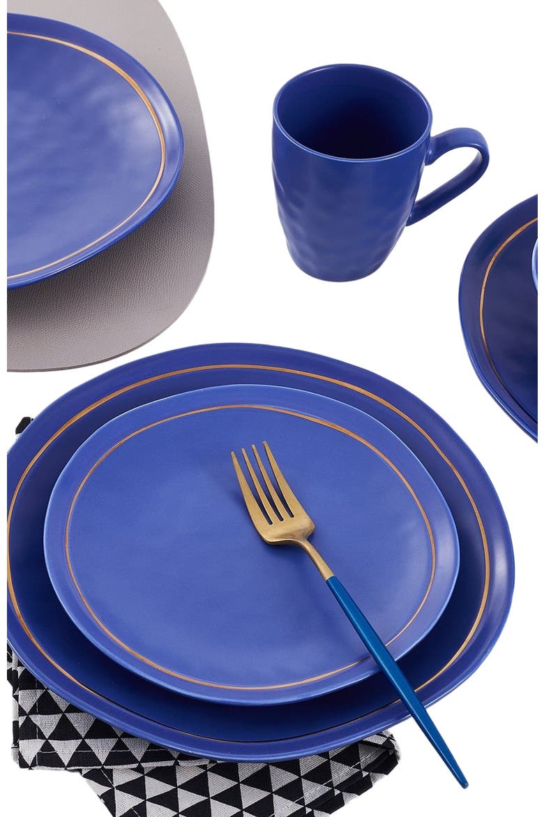 Clara Porcelain 16-Piece Dinnerware Set, Alternate, color, Blue