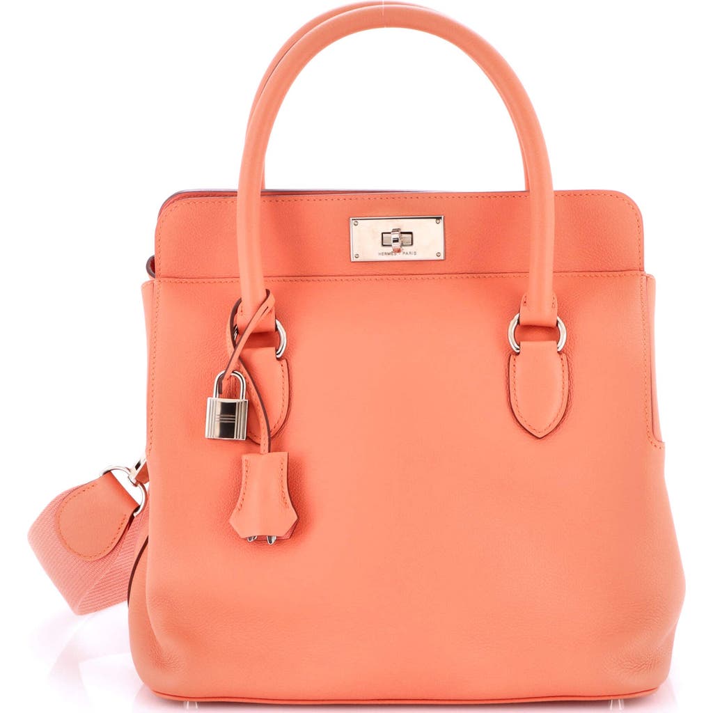 Pre-owned Hermes Hermes Toolbox Bag Evercolor 26 In Pink