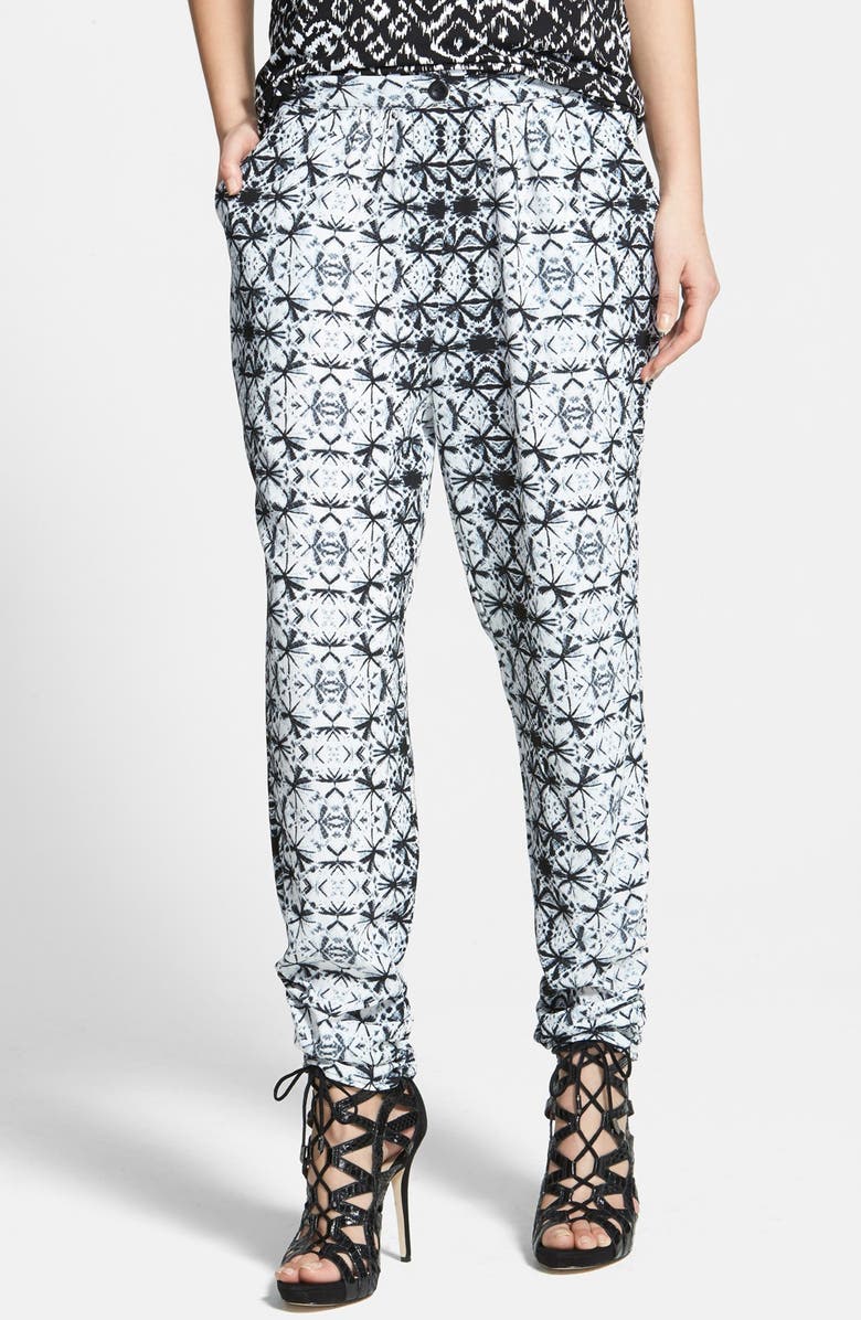 June & Hudson Print Crepe Pants, Main, color, 