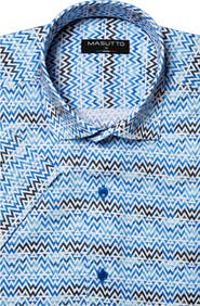 MASUTTO Pio Print Button-Up Short Sleeve Shirt