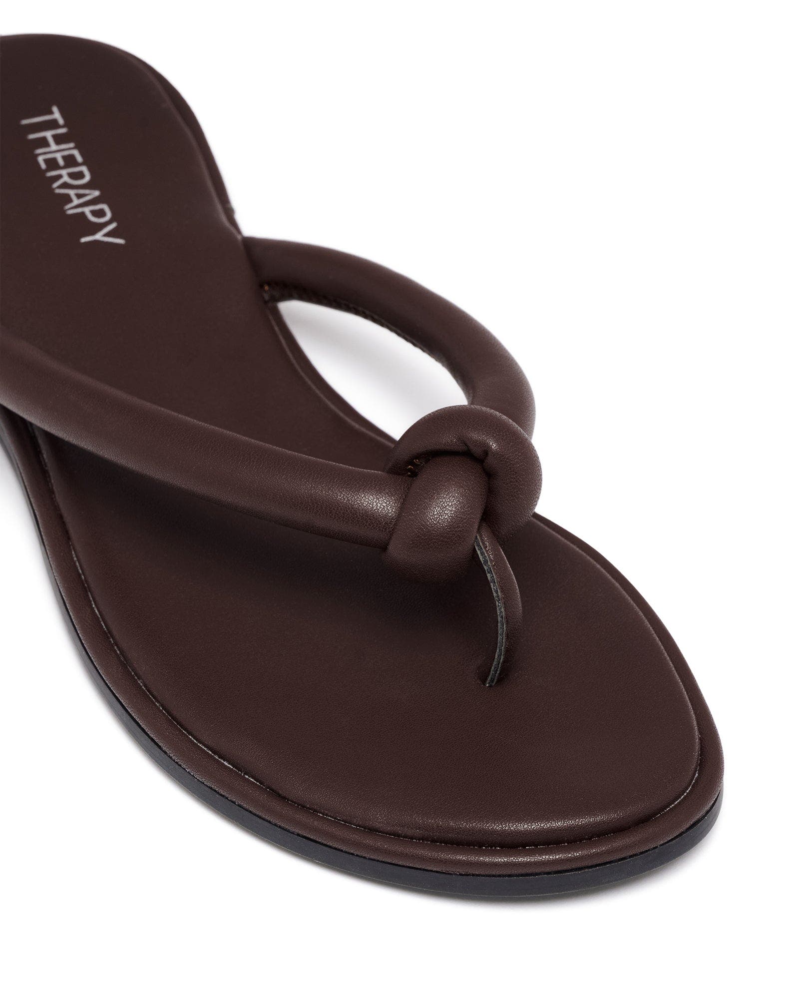 Tyana Open Round Toe Sandal, Alternate, color, Chocolate Pu