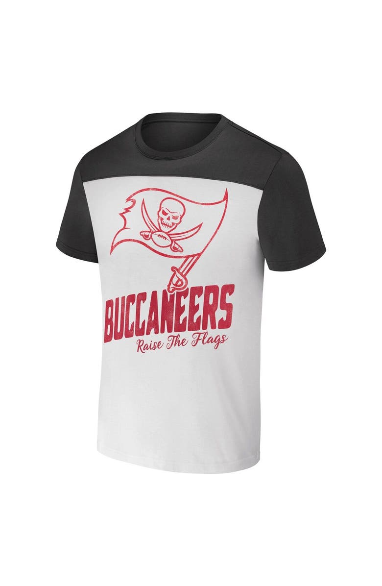 NFL X DARIUS RUCKER Men's NFL x Darius Rucker Collection by Fanatics White/Pewter Tampa Bay Buccaneers Colorblocked T-Shirt, Alternate, color, White